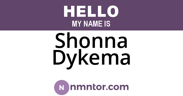 Shonna Dykema