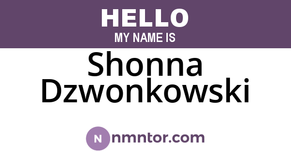 Shonna Dzwonkowski