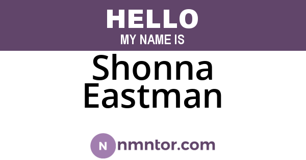 Shonna Eastman