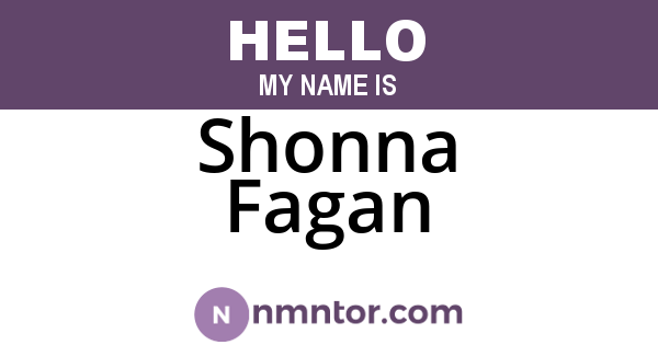 Shonna Fagan