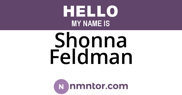 Shonna Feldman