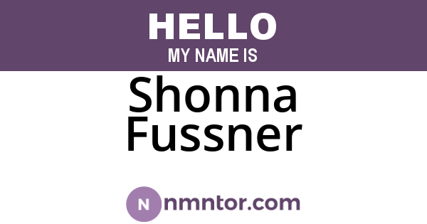 Shonna Fussner