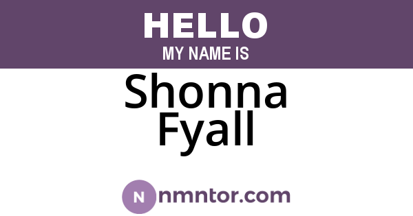 Shonna Fyall