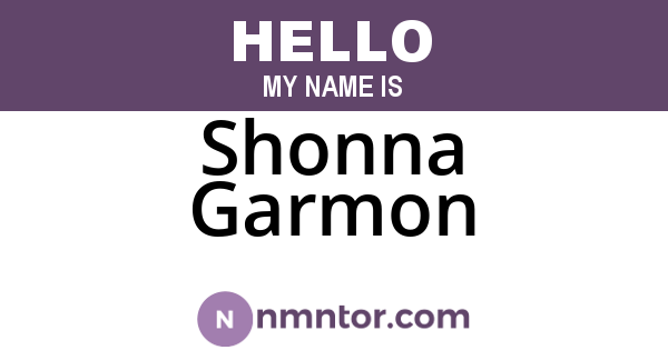 Shonna Garmon