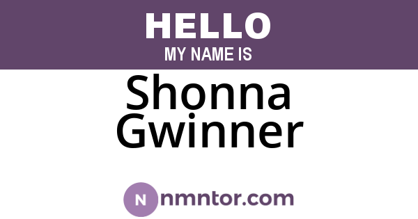 Shonna Gwinner