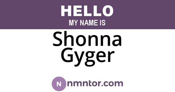 Shonna Gyger