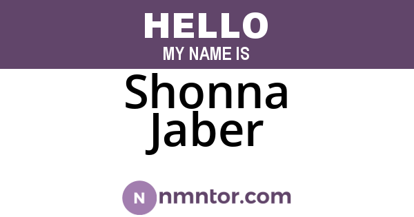 Shonna Jaber