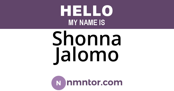 Shonna Jalomo