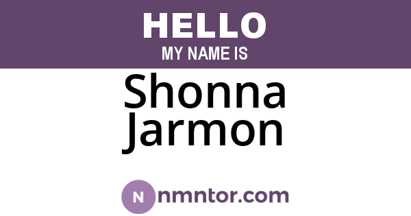 Shonna Jarmon