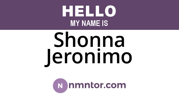 Shonna Jeronimo