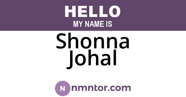 Shonna Johal