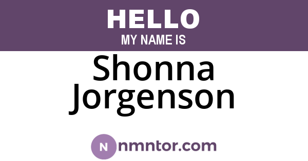 Shonna Jorgenson