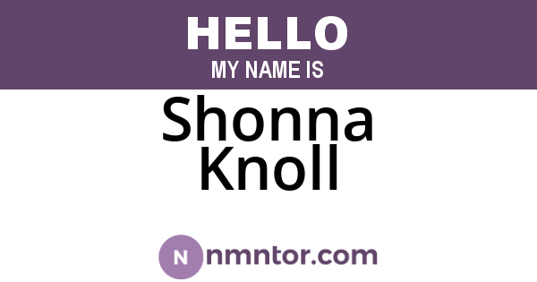 Shonna Knoll