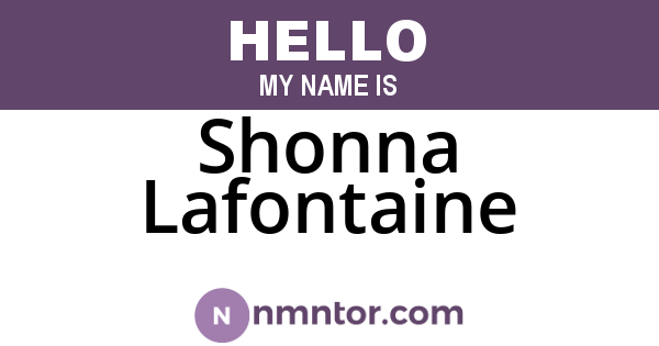 Shonna Lafontaine