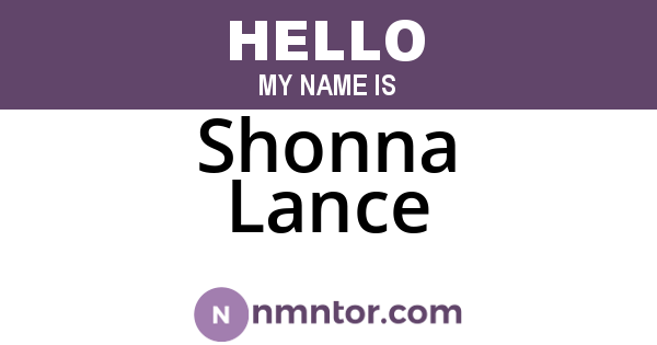 Shonna Lance