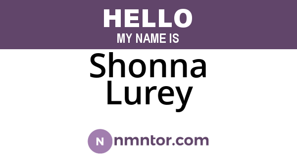Shonna Lurey