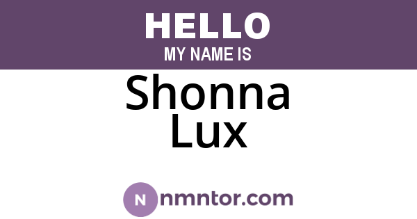 Shonna Lux