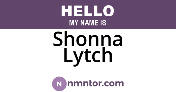 Shonna Lytch