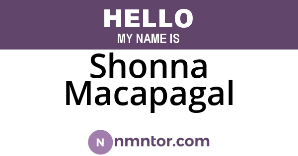 Shonna Macapagal