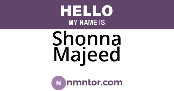 Shonna Majeed