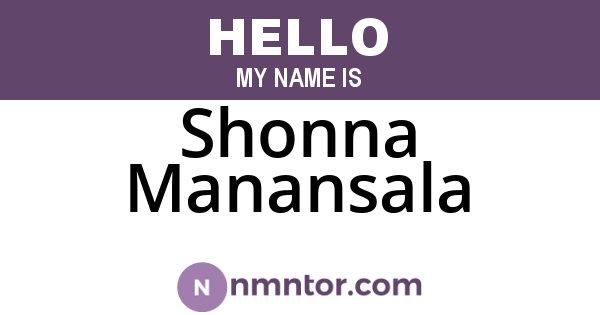 Shonna Manansala