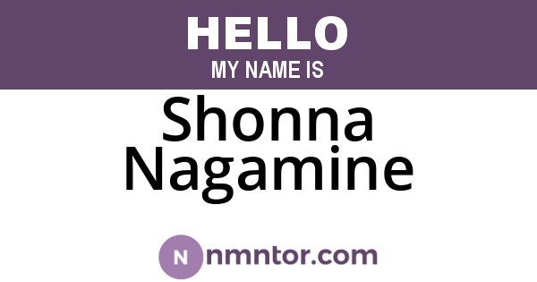 Shonna Nagamine
