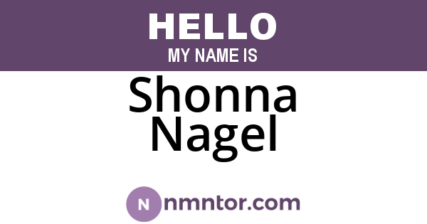 Shonna Nagel