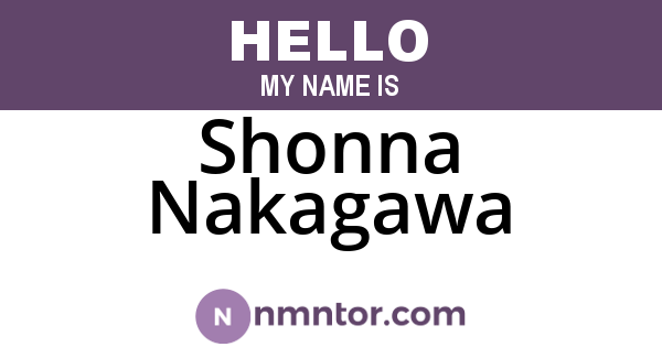 Shonna Nakagawa