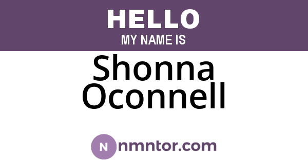 Shonna Oconnell