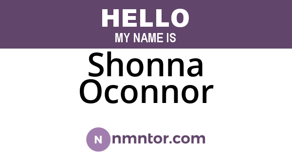 Shonna Oconnor