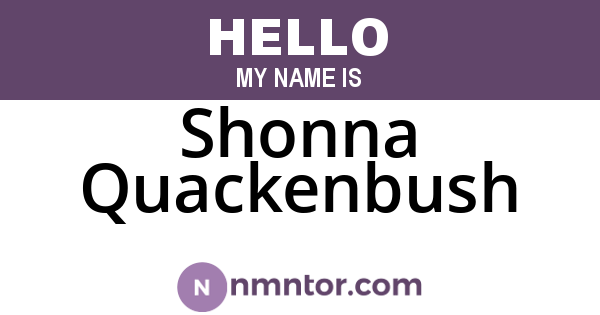 Shonna Quackenbush