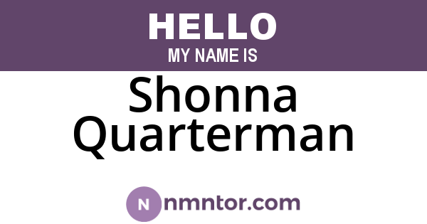 Shonna Quarterman
