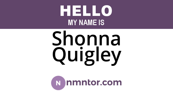 Shonna Quigley