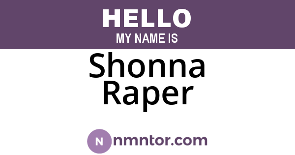 Shonna Raper