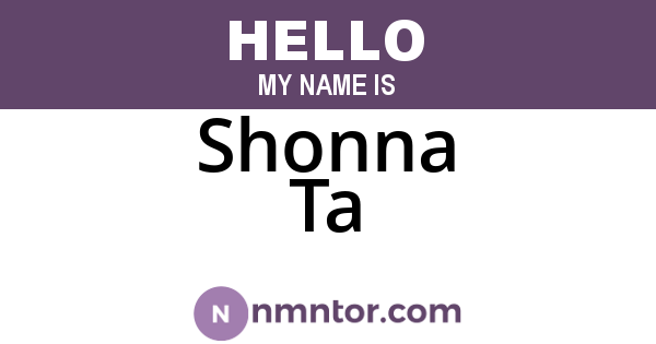 Shonna Ta
