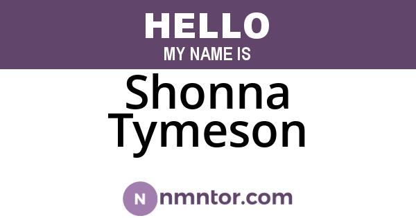 Shonna Tymeson