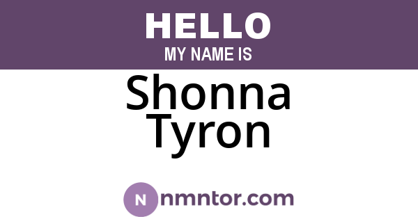 Shonna Tyron