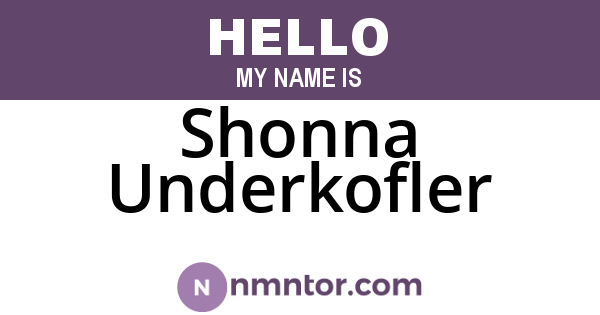 Shonna Underkofler