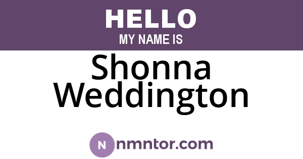 Shonna Weddington