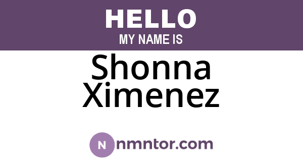 Shonna Ximenez