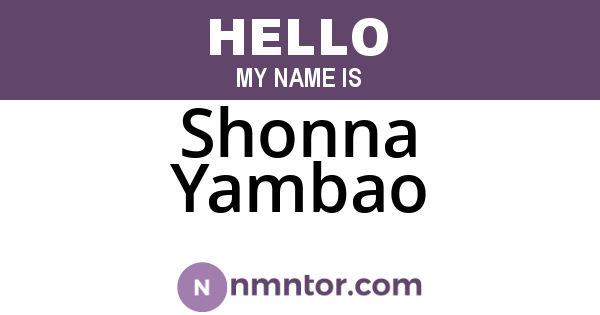 Shonna Yambao