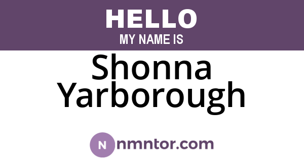 Shonna Yarborough