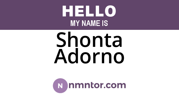 Shonta Adorno