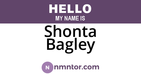 Shonta Bagley