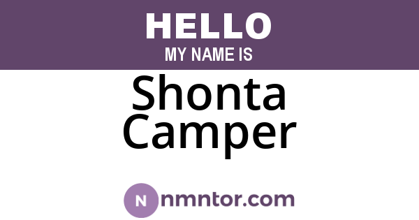 Shonta Camper