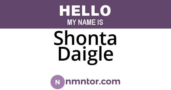 Shonta Daigle