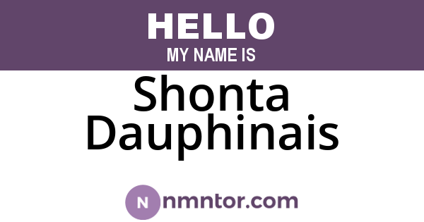 Shonta Dauphinais