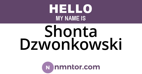 Shonta Dzwonkowski