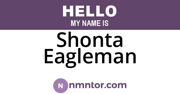 Shonta Eagleman