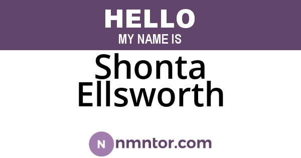 Shonta Ellsworth